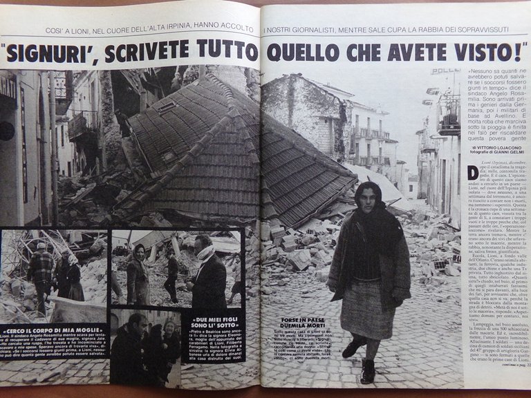 La Domenica del Corriere 13 Dicembre 1980 Irpinia Di Stefano …
