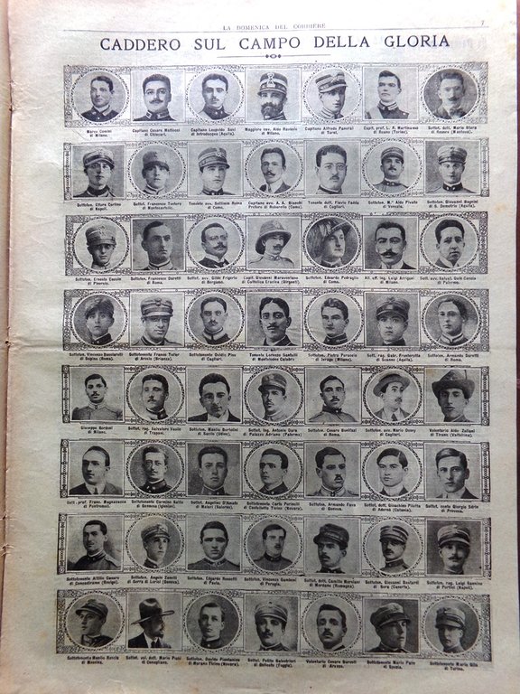 La Domenica del Corriere 13 Febbraio 1916 WW1 Albania Artiglieri …