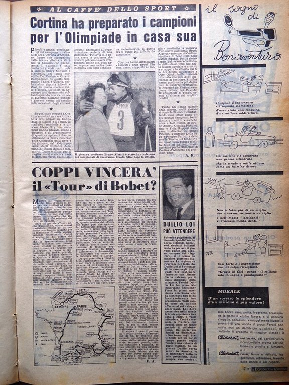La Domenica del Corriere 13 Febbraio 1955 Venaria Oggetti Rari …