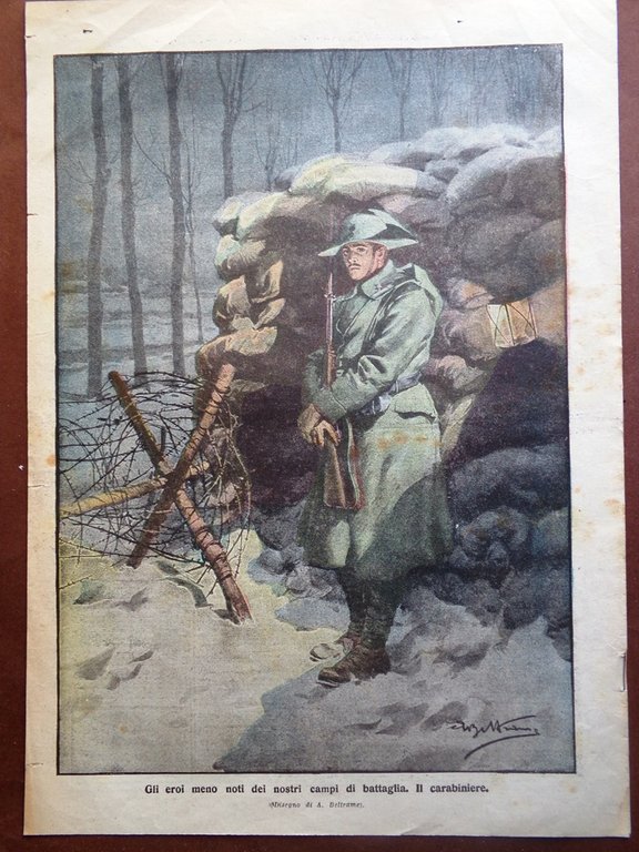 La Domenica del Corriere 13 Gennaio 1918 WW1 Lenin Trotski …