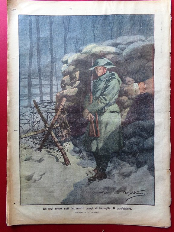 La Domenica del Corriere 13 Gennaio 1918 WW1 Lenin Trotski …