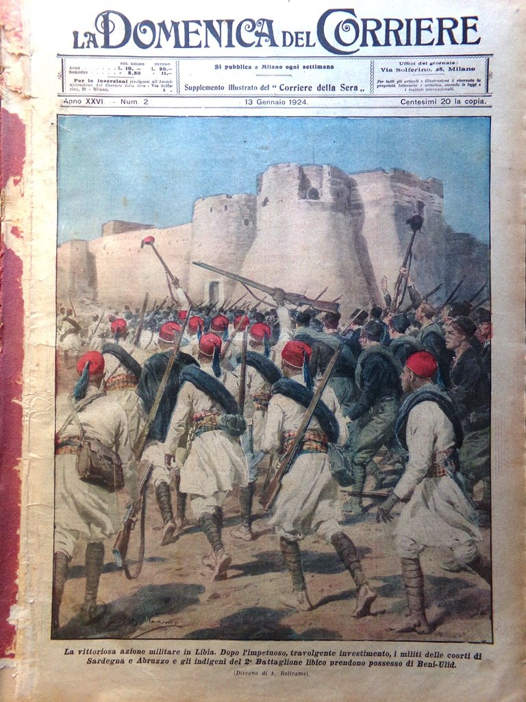 La Domenica del Corriere 13 Gennaio 1924 Boxe Scavi Pompei …