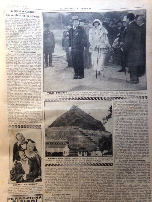 La Domenica del Corriere 13 Gennaio 1924 Boxe Scavi Pompei …