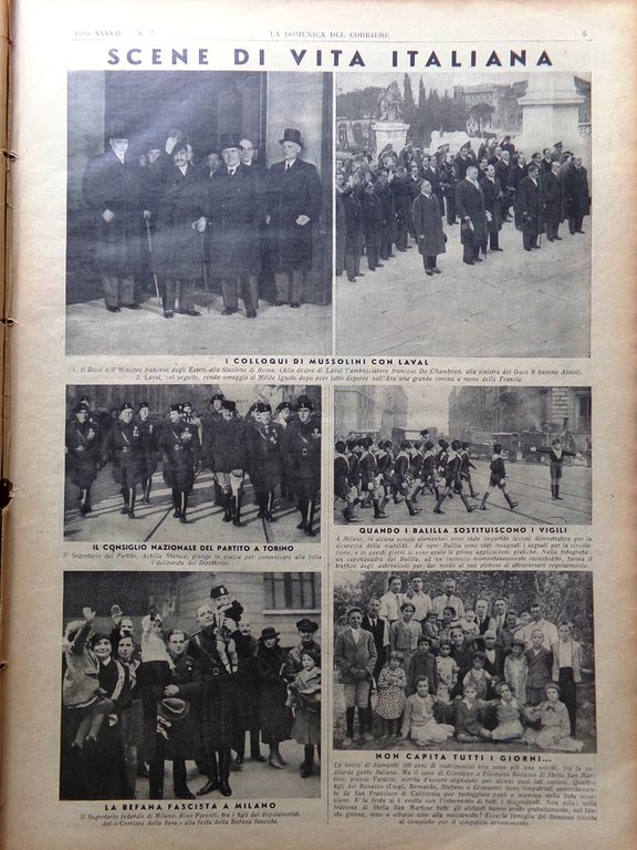 La Domenica del Corriere 13 Gennaio 1935 Bertrand Saar Carbone … | Immagine Gallery 2