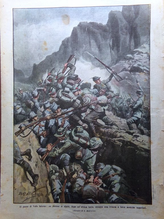 La Domenica del Corriere 13 Giugno 1915 WW1 Vittorio Emanuele …
