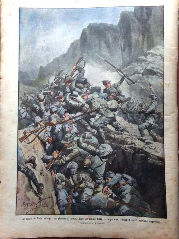 La Domenica del Corriere 13 Giugno 1915 WW1 Vittorio Emanuele …