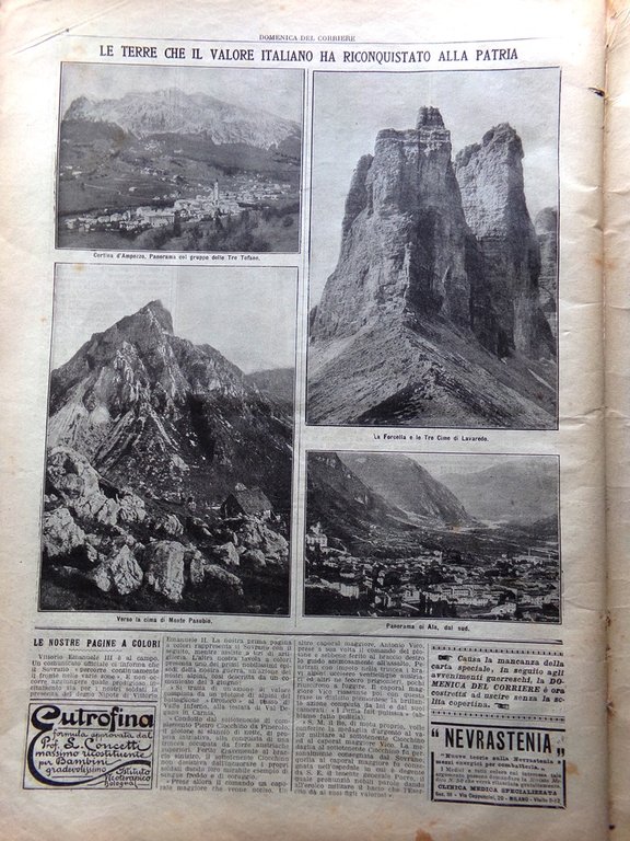 La Domenica del Corriere 13 Giugno 1915 WW1 Vittorio Emanuele …