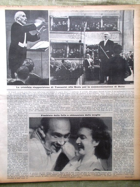 La Domenica del Corriere 13 Giugno 1948 Kappler Toscanini Magni …