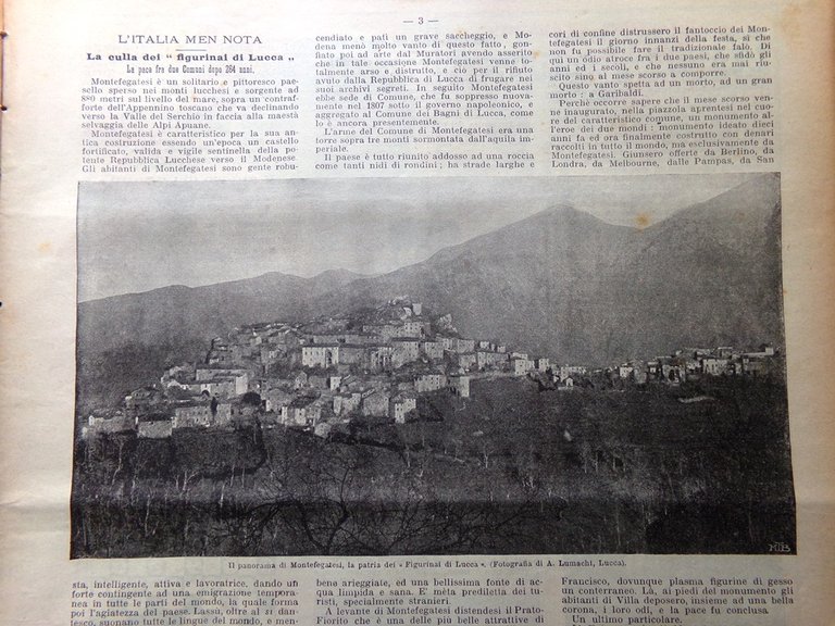 La Domenica del Corriere 13 Luglio 1902 Figurinai di Lucca …