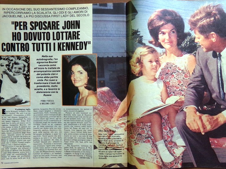 La Domenica del Corriere 13 Luglio 1989 Franco Franchi Kennedy …