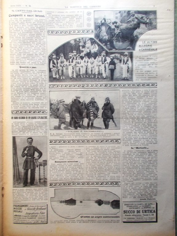 La Domenica del Corriere 13 Marzo 1927 Beppe Lippi Casati …