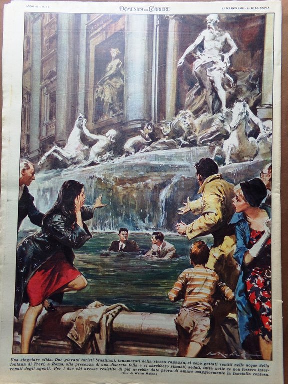 La Domenica del Corriere 13 Marzo 1960 Olivetti Terremoto Agadir …