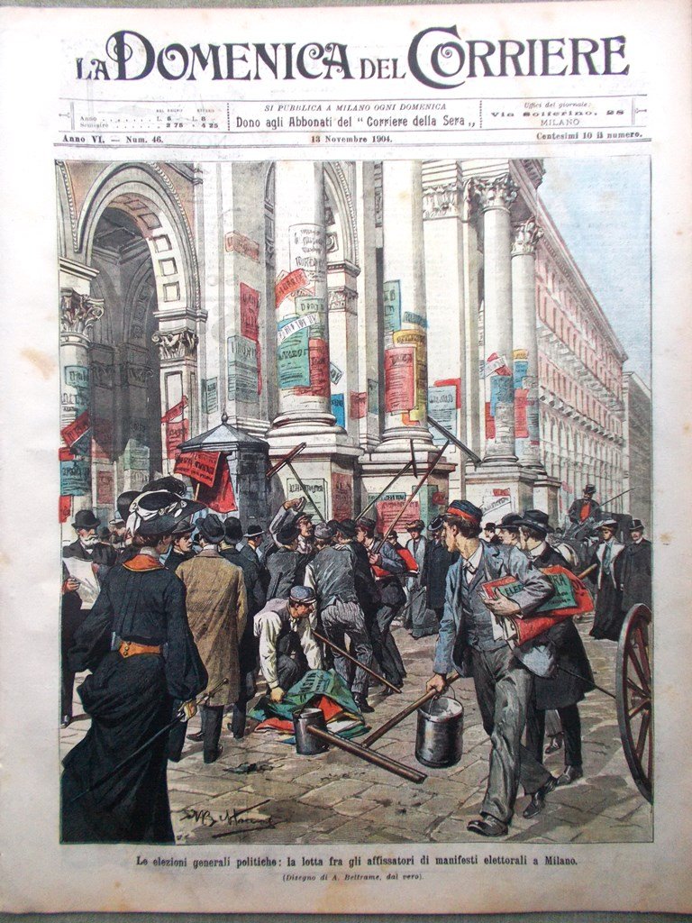 La Domenica del Corriere 13 Novembre 1904 Parker Macchina Cucire …