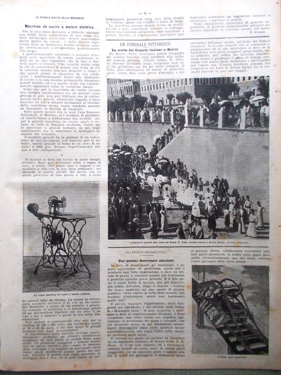 La Domenica del Corriere 13 Novembre 1904 Parker Macchina Cucire …