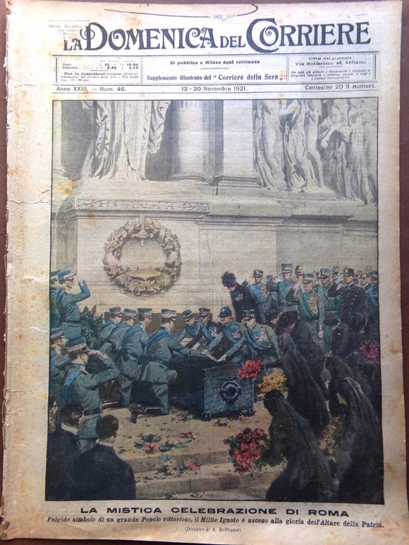 La Domenica del Corriere 13 Novembre 1921 Celebrazione Milite Ignoto … | Immagine Gallery 3