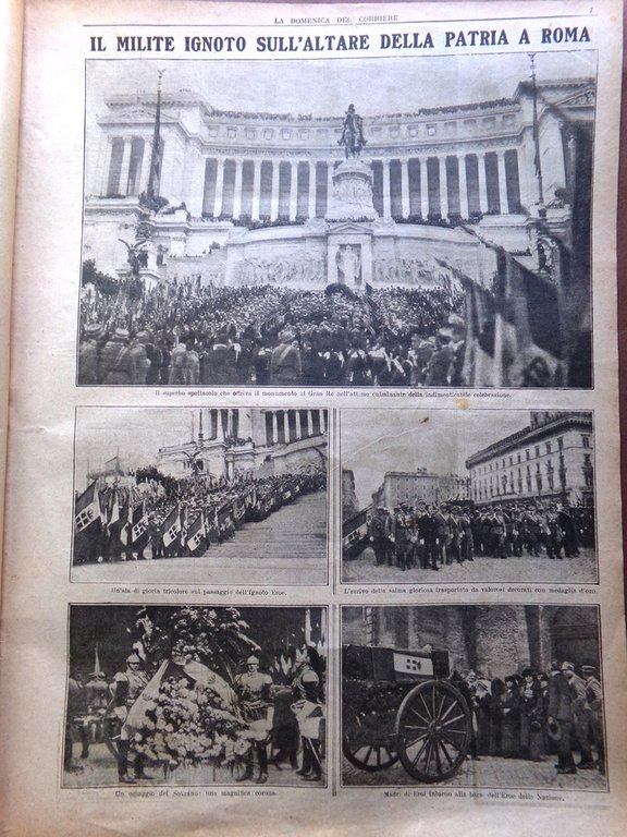 La Domenica del Corriere 13 Novembre 1921 Celebrazione Milite Ignoto … | Immagine Gallery 5