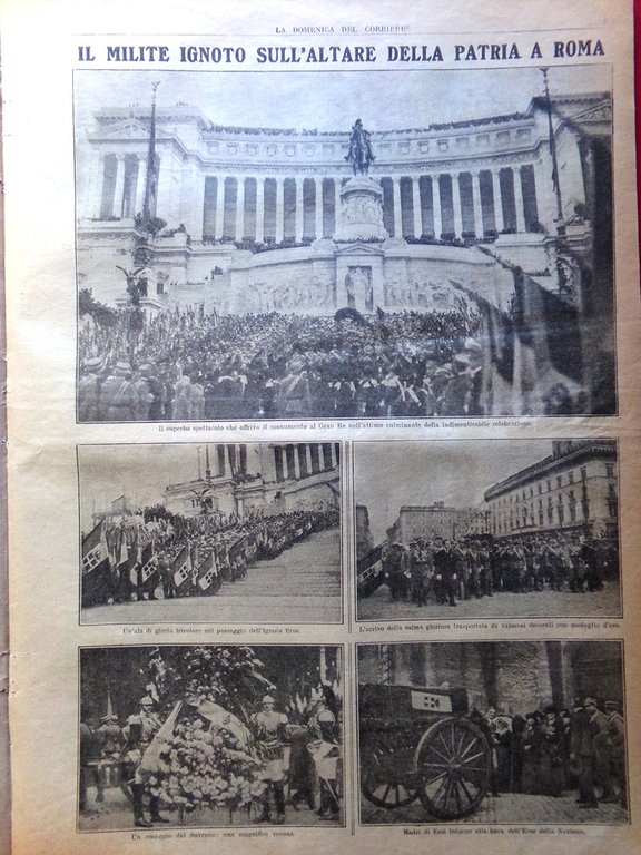 La Domenica del Corriere 13 Novembre 1921 Celebrazione Milite Ignoto … | Immagine Gallery 6