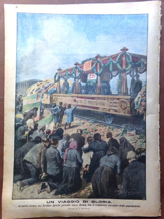 La Domenica del Corriere 13 Novembre 1921 Celebrazione Milite Ignoto … | Immagine Gallery 7