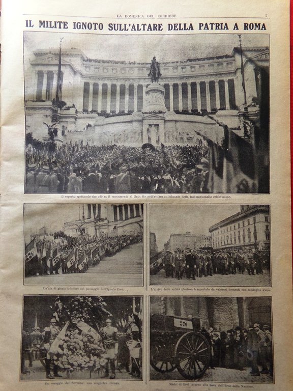 La Domenica del Corriere 13 Novembre 1921 Celebrazione Milite Ignoto … | Immagine Gallery 12