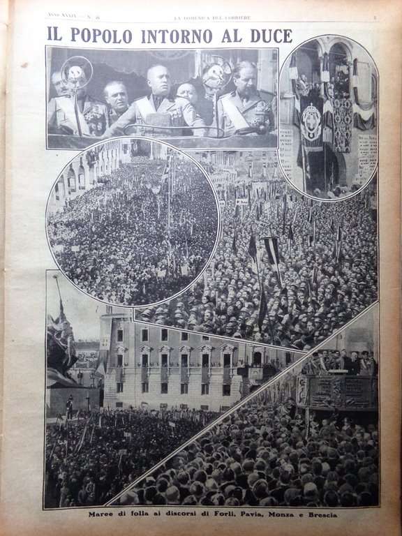 La Domenica del Corriere 13 Novembre 1932 Belmonte Duce Sillich …