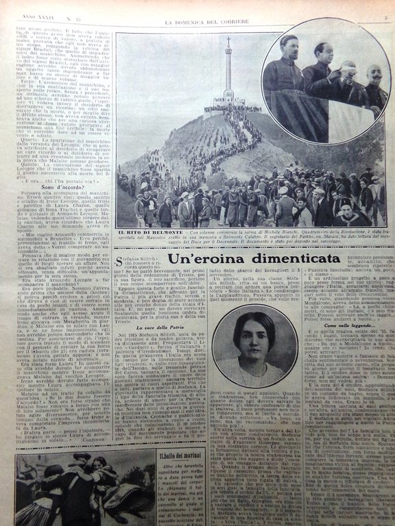 La Domenica del Corriere 13 Novembre 1932 Belmonte Duce Sillich …