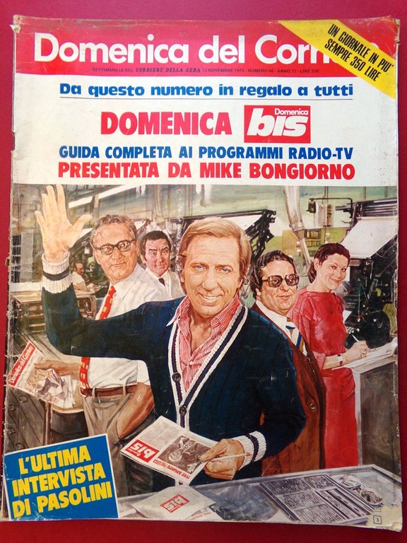 La Domenica del Corriere 13 Novembre 1975 Morte Pasolini Bongiorno … | Immagine Gallery 1