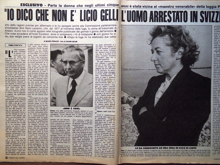 La Domenica del Corriere 13 Novembre 1982 Gelli Scirea Benassi …
