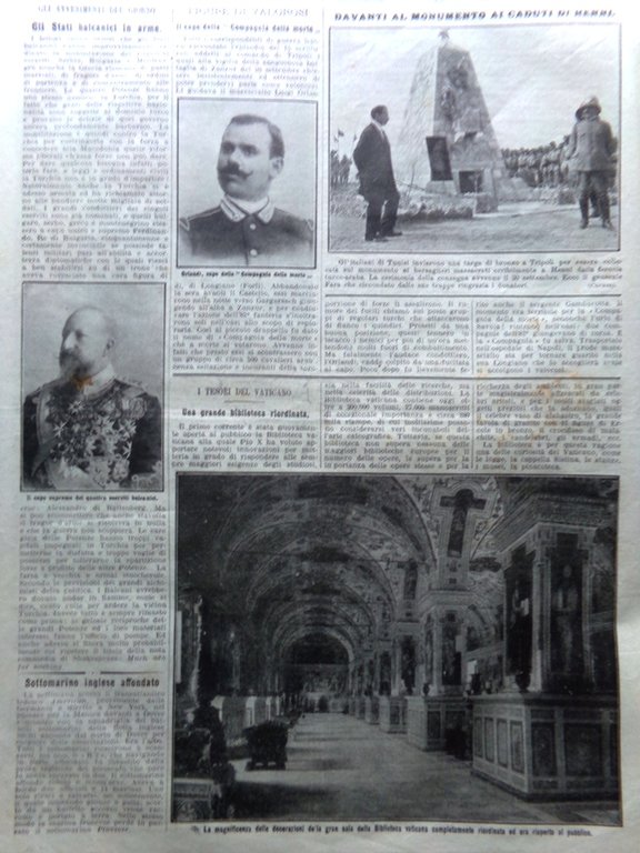 La Domenica del Corriere 13 Ottobre 1912 Biblioteca Vaticano Asti … | Immagine Gallery 5