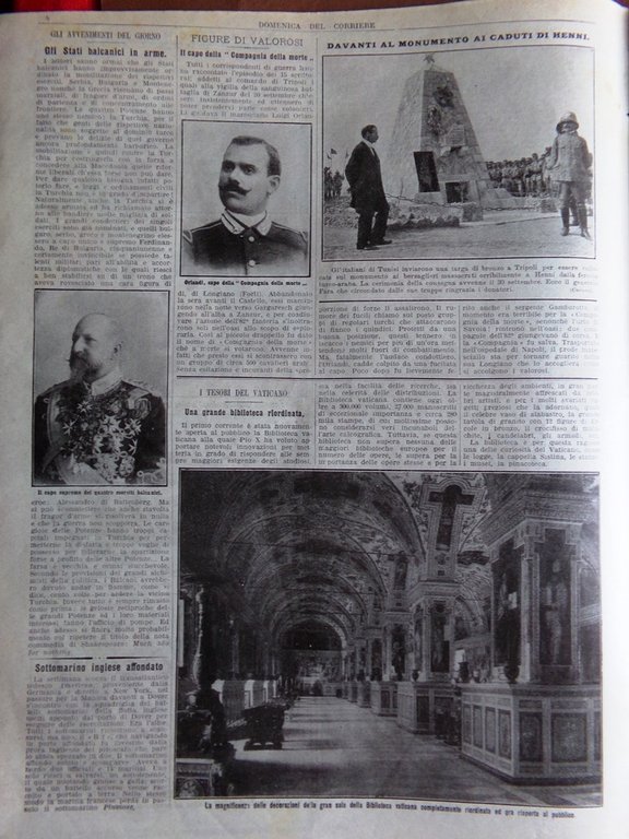 La Domenica del Corriere 13 Ottobre 1912 Biblioteca Vaticano Asti …