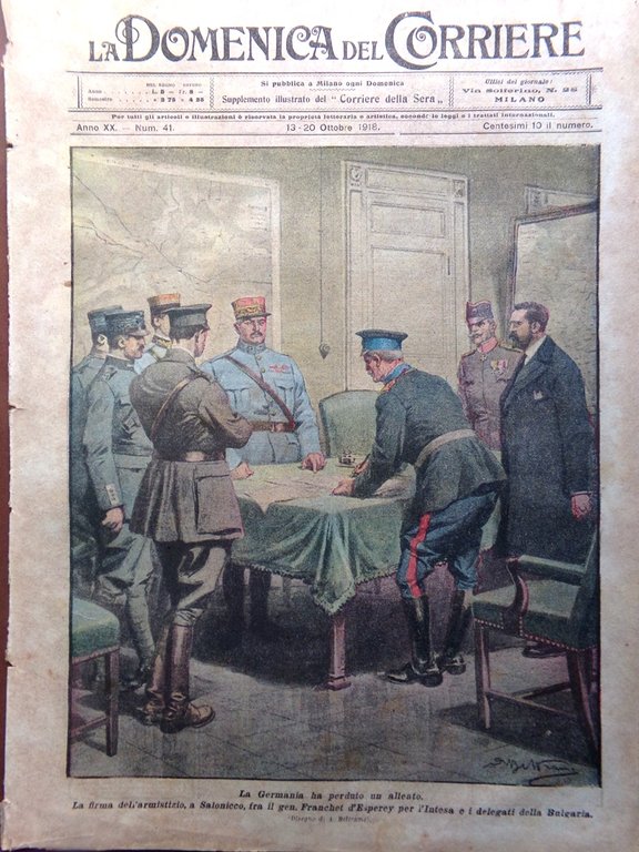 La Domenica del Corriere 13 Ottobre 1918 WW1 Veduti Argiolas … | Immagine Gallery 1