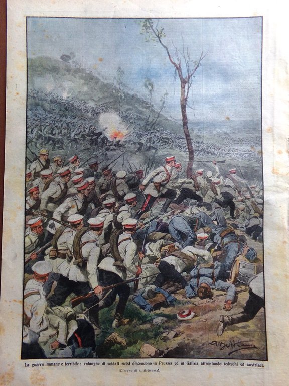 La Domenica del Corriere 13 Settembre 1914 WW1 Papa Benedetto …