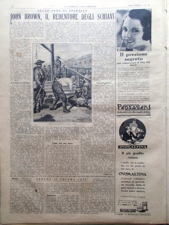 La Domenica del Corriere 13 Settembre 1931 Girardengo Brown Miniere …