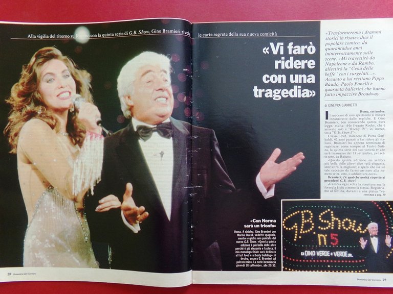 La Domenica del Corriere 13 Settembre 1986 Medjugorje Bramieri Ustica …