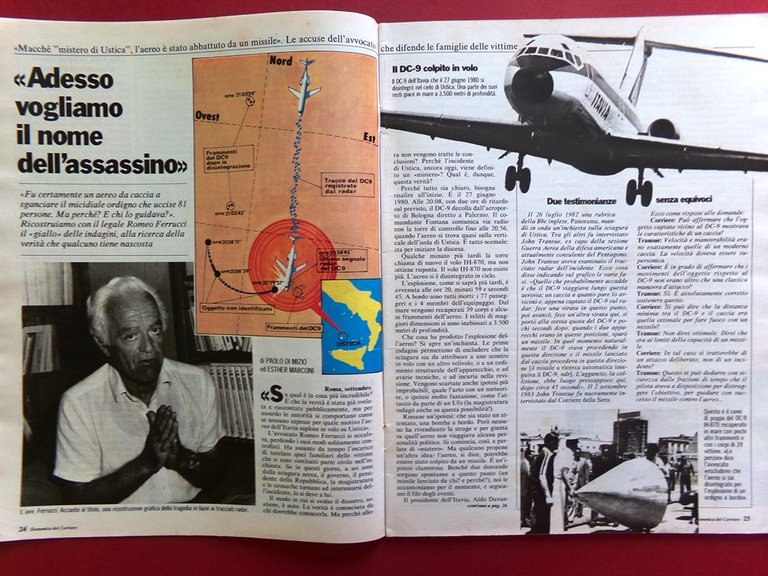 La Domenica del Corriere 13 Settembre 1986 Medjugorje Bramieri Ustica …