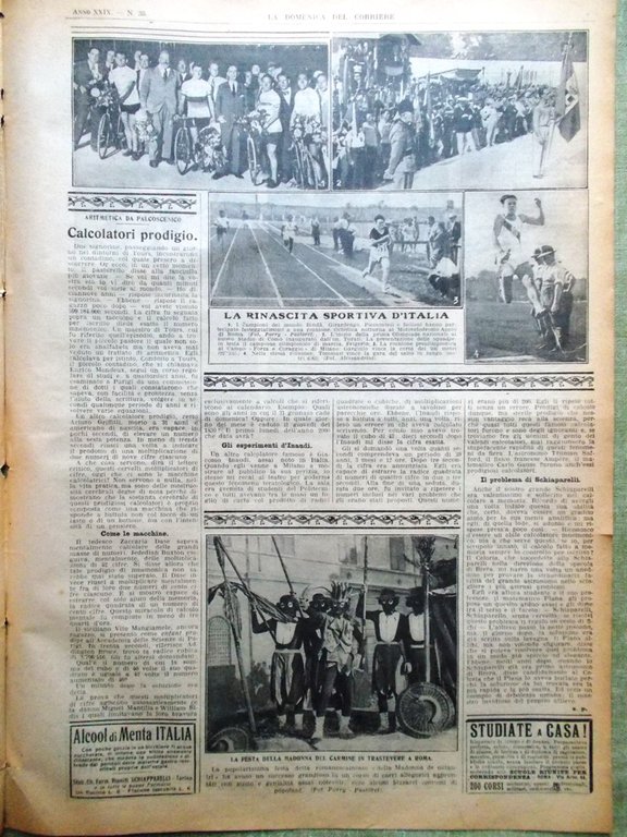 La Domenica del Corriere 14 Agosto 1927 Zago De Flers …