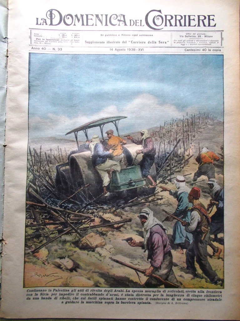 La Domenica del Corriere 14 Agosto 1938 Lourdes Miracolo Wills … | Immagine principale