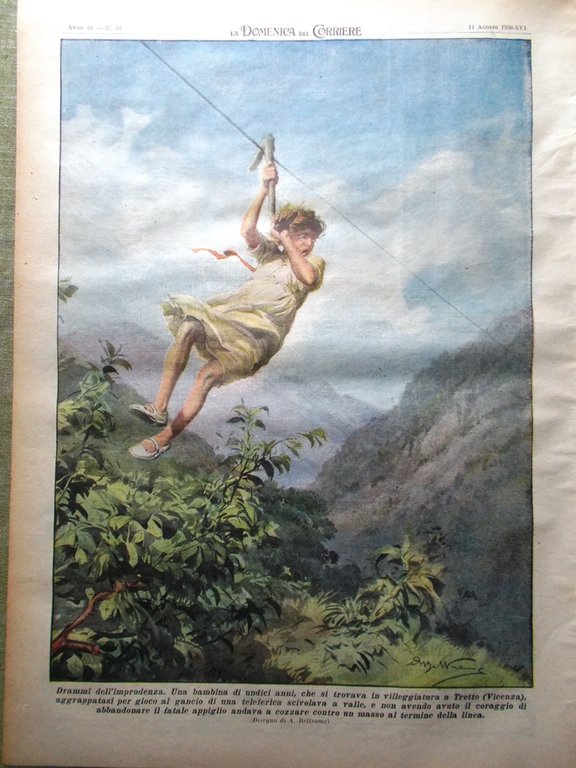 La Domenica del Corriere 14 Agosto 1938 Lourdes Miracolo Wills … | Immagine Gallery 3