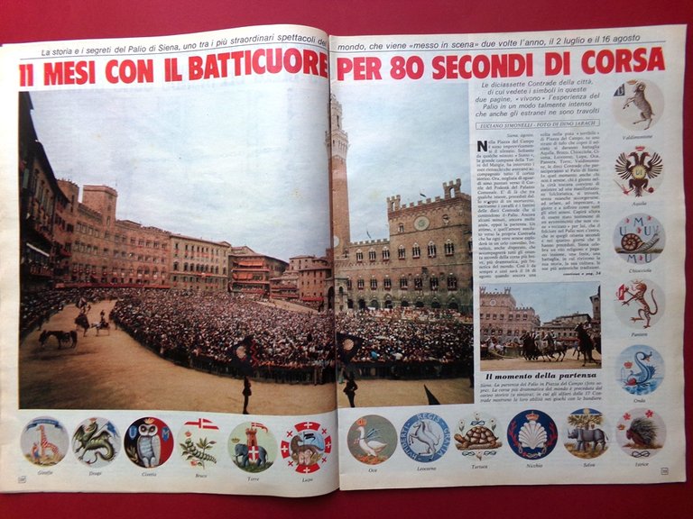 La Domenica del Corriere 14 Agosto 1975 Ricordi Palio di …