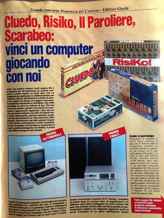 La Domenica del Corriere 14 Aprile 1984 Rummenigge Lisi Zanzotto …