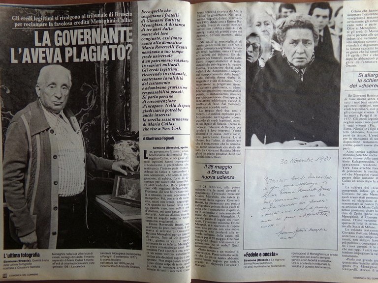 La Domenica del Corriere 14 Aprile 1984 Rummenigge Lisi Zanzotto …