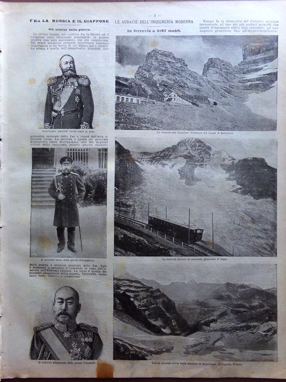 La Domenica del Corriere 14 Febbraio 1904 Aalesund Bari Ferrovia …