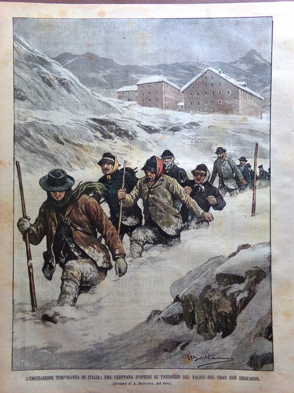 La Domenica del Corriere 14 Febbraio 1904 Aalesund Bari Ferrovia …