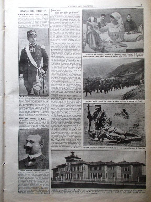 La Domenica del Corriere 14 Febbraio 1915 WW1 Vosgi Sacile …