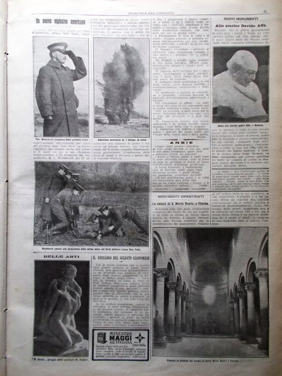 La Domenica del Corriere 14 Febbraio 1915 WW1 Vosgi Sacile …