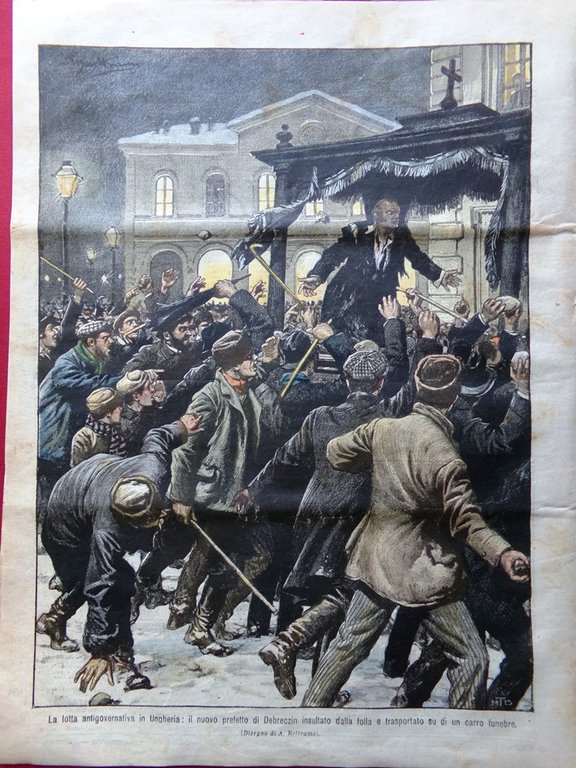 La Domenica del Corriere 14 Gennaio 1906 Augusto Fano Waterloo …