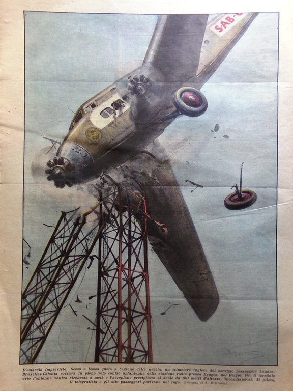 La Domenica del Corriere 14 Gennaio 1934 Lago d'Arvo Cottolengo …