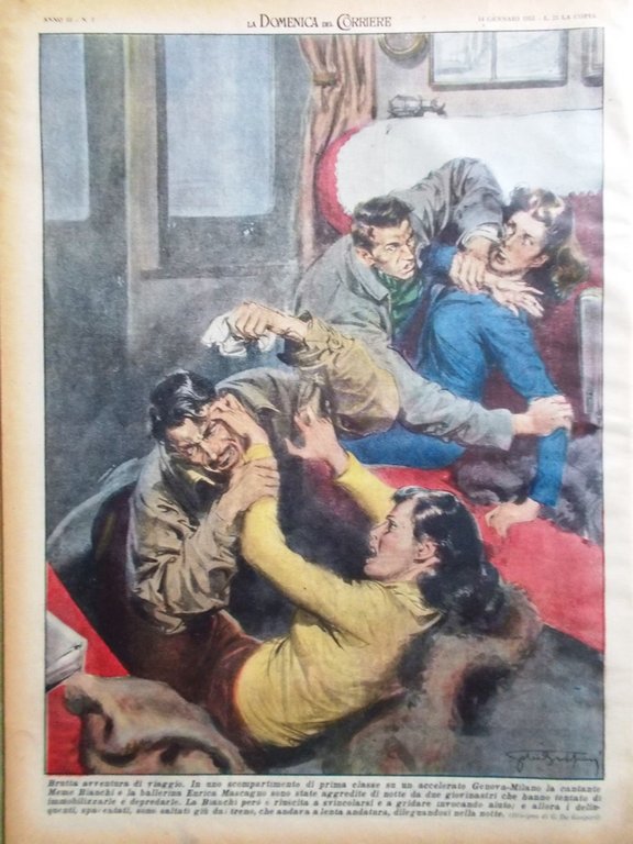 La Domenica del Corriere 14 Gennaio 1951 Mae West Banditi …