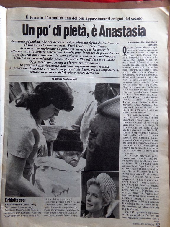 La Domenica del Corriere 14 Gennaio 1984 Wojtyla Monet Orwell …