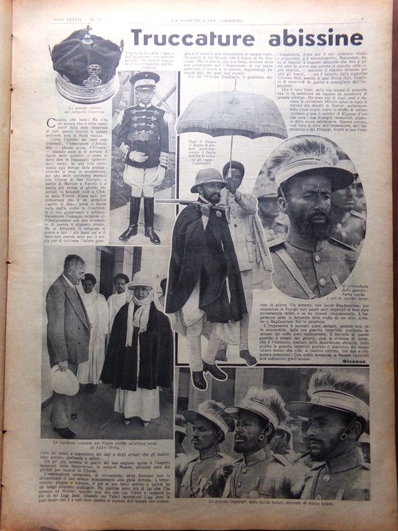 La Domenica del Corriere 14 Luglio 1935 Energia Fulmini Abissini …