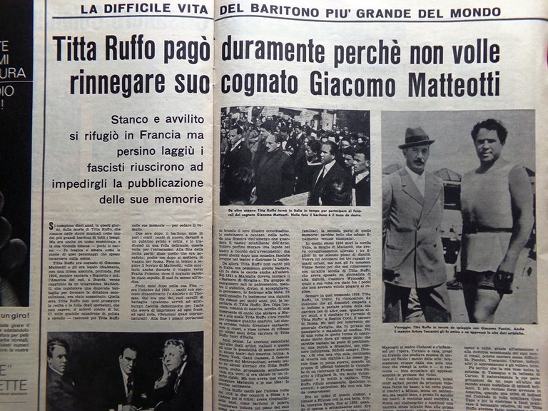 La Domenica del Corriere 14 Luglio 1963 Mussolini 45 Giorni …